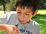 Boy with butterfly