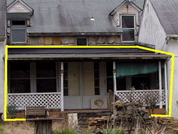 Back porch at the Stone House