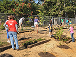 Tree planting at Minnieville Rd.