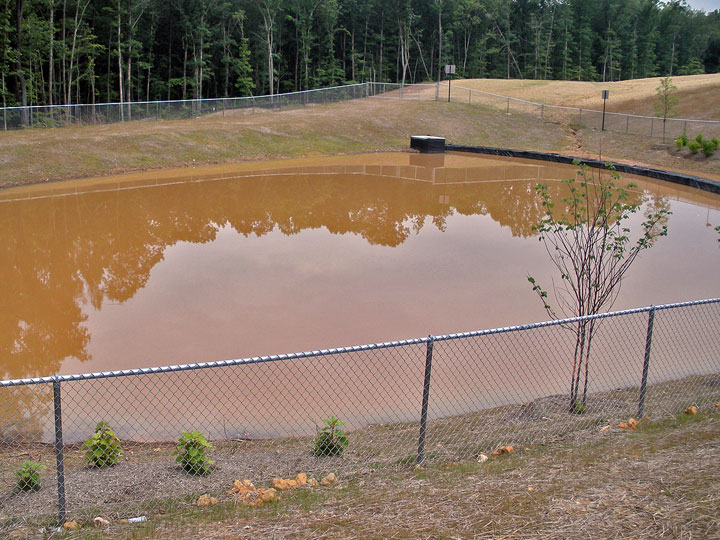 Construction stormwater pond