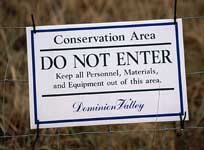 Sign Protects Conservation Area