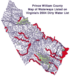 Map of Impaired Waters in Prince William County
